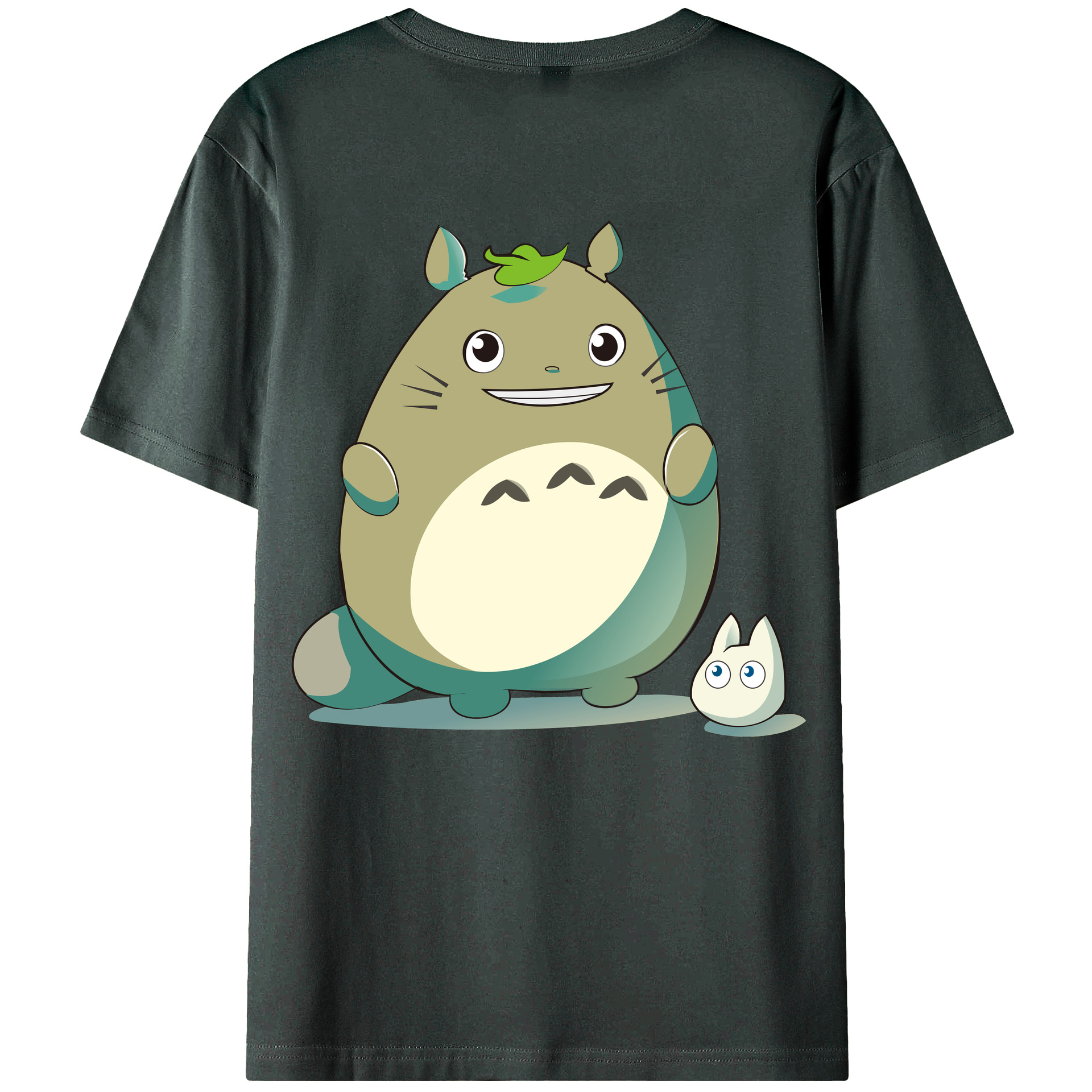 （画像用） となりのトトロ 草壁メイ 草壁サツキ My Neighbor Totoro Satsuki Kusakabe Mei Kusakabe 綿100％ メンズ半袖Tシャツ（バックプリント） 通気性